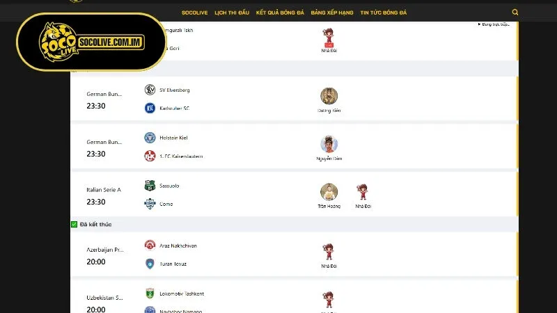 Cách tìm và xem BLV yêu thích trên Socolive