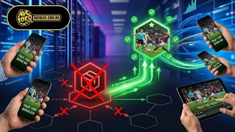 Socolive đổi tên miền mới khi link cũ bị chặn 